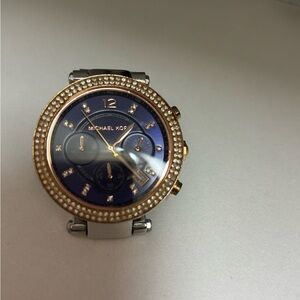 Michael Kors Blue and Gold Women's Watch